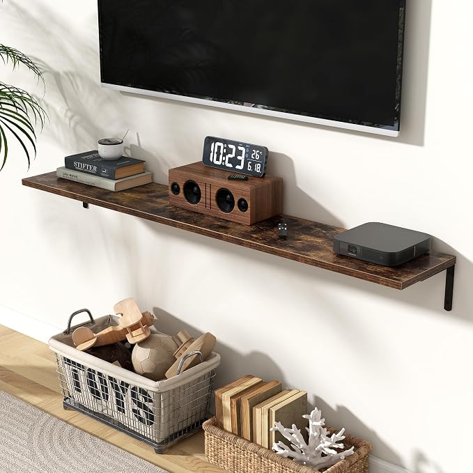 Fun Memories Deep Floating Shelves, 55W x 8D Floating Shelves Set of 2 - Image 2