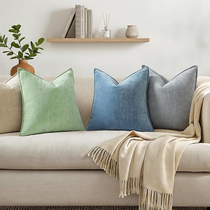 decorUhome Summer Couch Euro Sham Throw Pillow Covers 22x22 Set of 2, - Image 7