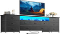 Huuger 78.7 Inch TV Stand for 75, 80 Inch TV, 11 Drawer Long Dresser by Huuger