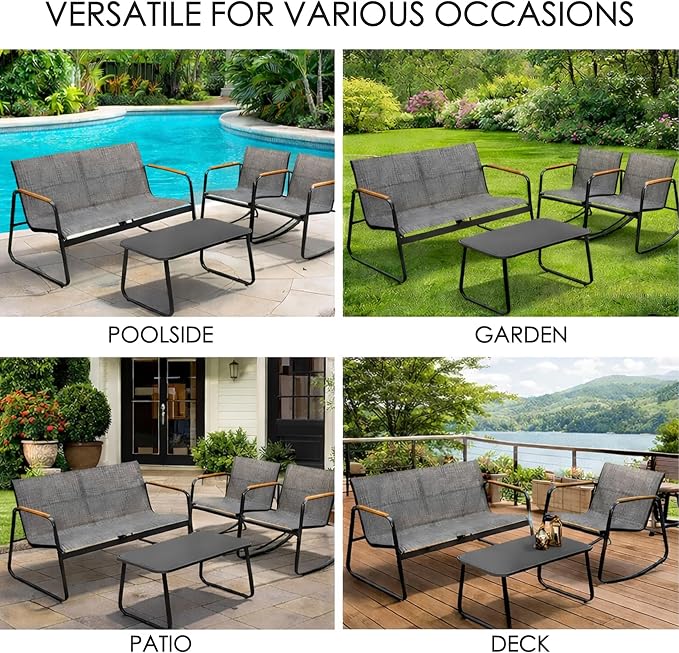 Kozyard 4-Piece Outdoor Patio Furniture Set - Image 6