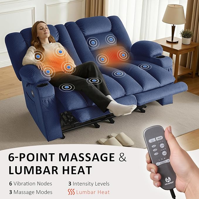 MCombo 55.9" Zero Gravity Power Loveseat Recliner - Image 4