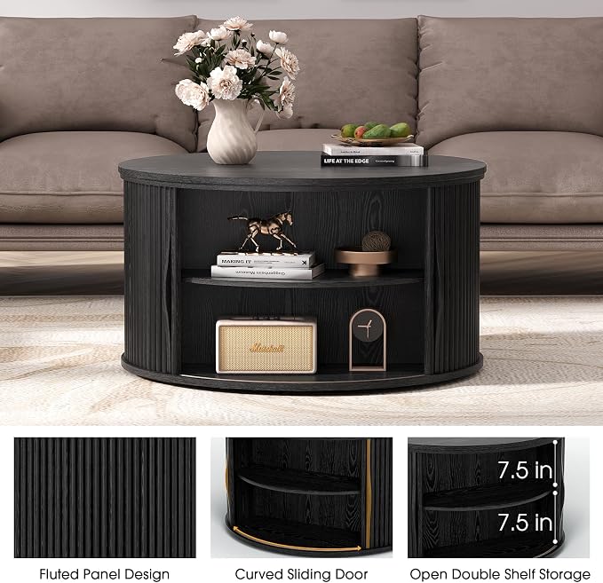 SULIVES Round Coffee Table - Image 3