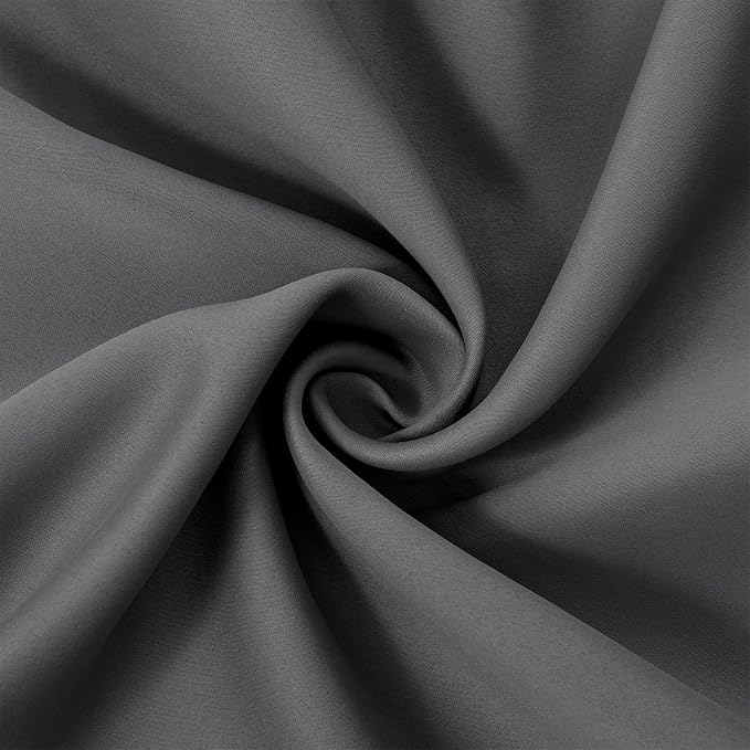 LEMOMO Grey Blackout Curtains/52 x 108 Inch/Set of 2 Panels Thermal Insulated - Image 5