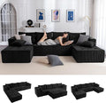MAXYOYO 129.5" Modular Sectional Sofa Couch, U Shaped Modern Cloud Couch by MAXYOYO