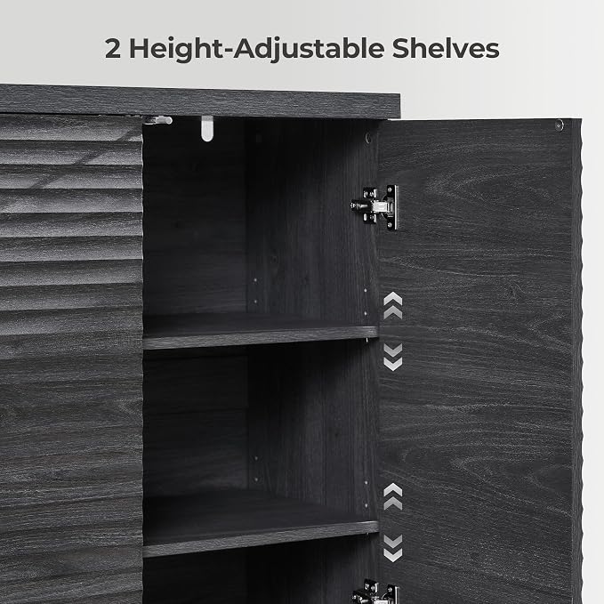 SICOTAS Buffet Cabinet with Storage Accent Sideboard Modern Credenza with Doors - Image 5