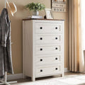 T4TREAM Farmhouse 5 Drawers Dresser Chests by T4TREAMFurniture