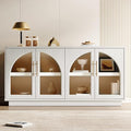 Fatmok 59" Buffet Cabinet with Glass Doors, Modern Arched Sideboard with Large by Fatmok