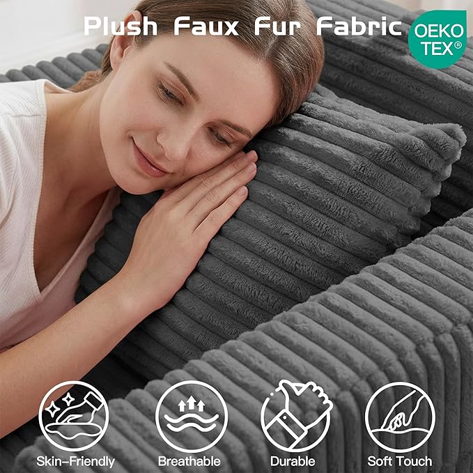 Welnow Folding Sofa Bed with Pillow, Convertible 2-in-1 Sleeper Chair - Image 3