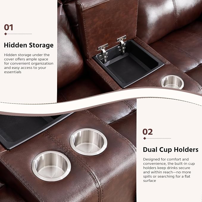 ANJ Premium Genuine Manual Reclining Sofa Set - Image 7