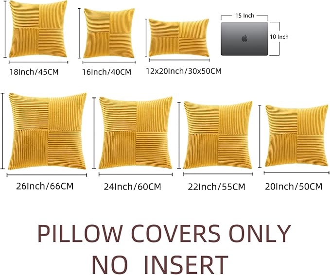 Fancy Homi 2 Packs Sunflower Yellow Spring Decorative Throw Pillow Covers 18x18 - Image 6