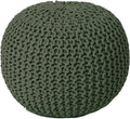 REDEARTH Round Hand Knitted Pouf by REDEARTH