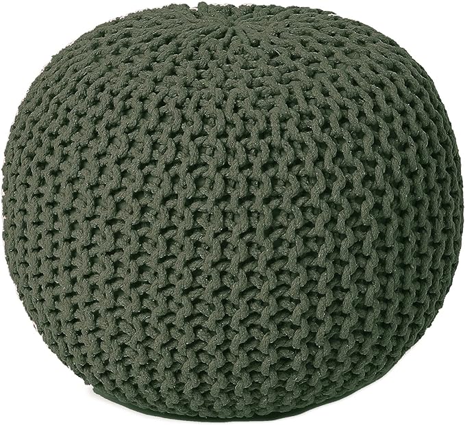 REDEARTH Round Hand Knitted Pouf by REDEARTH