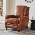 HULALA HOME Genuine Leather Manual Recliner Chair by HULALAHOME