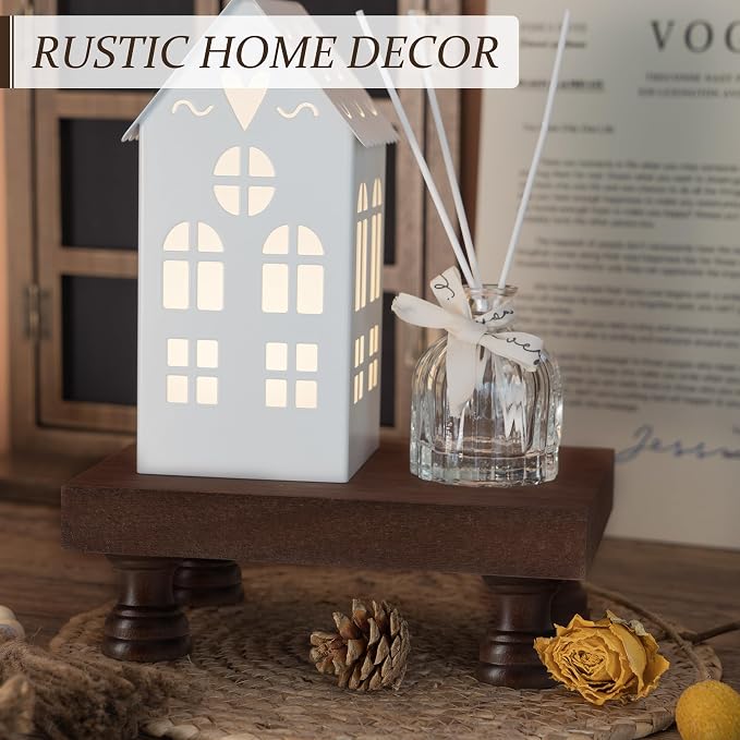 EOSAHR Decorative Wood Riser for Room Decor : Modern Farmhouse Pedestal Stand - Image 5