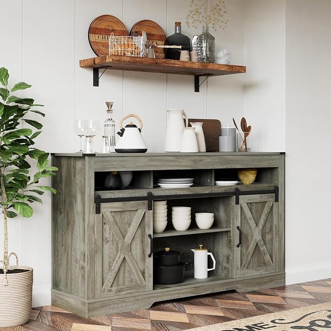 RoyalCraft TV Stand for 65+ Inch TV: Farmhouse Entertainment Center - Image 7