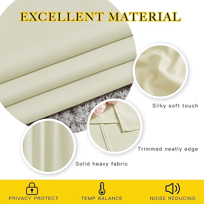 NICETOWN Room Darkening Curtains and Drapes 54 inch Long - Image 4