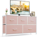 5-Drawer Dresser for Bedroom, Anti-Tip Wide Storage Organizer Fabric Chest of by SageNest