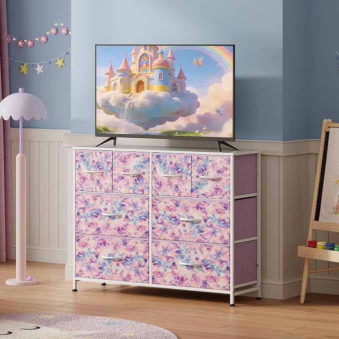 WLIVE Dresser for Bedroom with 8 Drawers, Wide Fabric Dresser for Storage and - Image 2