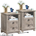 Joaxswe 18" Farmhouse Night Stands Set of 2 by Joaxswe