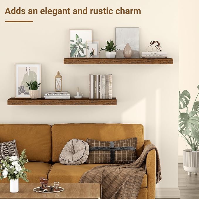 24 Inch Floating Shelves, 12 Inch Deep Floating Shelves - Image 5