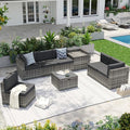 Aoxun 8-Piece Patio Furniture Set, Wicker Outdoor Sectional Sofa by Aoxun