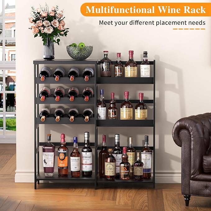 VASMIA Versatile Liquor Stand for Home Bar, Wine Rack Freestanding Floor - Image 2