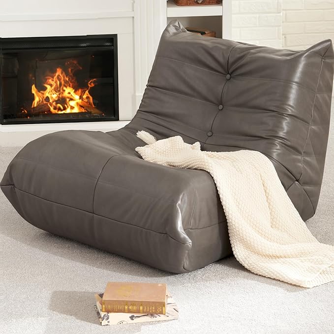 Hobestluk Giant Bean Bag Chair Lazy Floor Sofa, Memory Foam Fireside Sofa by YourHomeDeservesMore