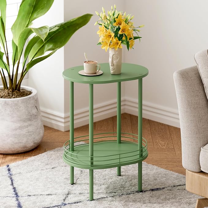 Small Modern Oval Side Table - Image 3