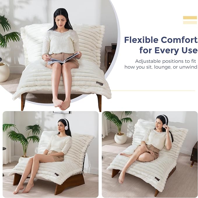 MAXYOYO Adjustable Living Room Chair, Convertible Bean Bag Chair & Recliner - Image 4