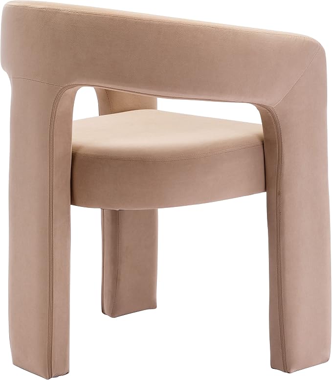 RIVOVA Modern Barrel Dining Chairs Set of 2 Upholstered Velvet Accent Side Chair - Image 7
