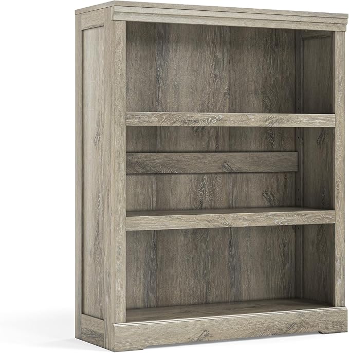 LINSY HOME 3-Tier Bookshelf, Small Wood Display Storage Shelves Farmhouse - Image 8
