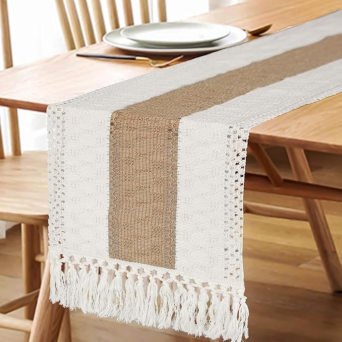 FEXIA Boho Table Runner for Thanksgiving Fall Christmas Home Decor - Image 5