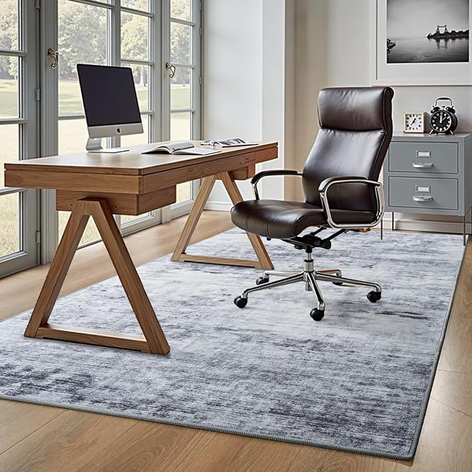 Toneed Abstract Area Rug 6x9 Modern Washable Rug Soft Non Slip Rug Low Pile - Image 5