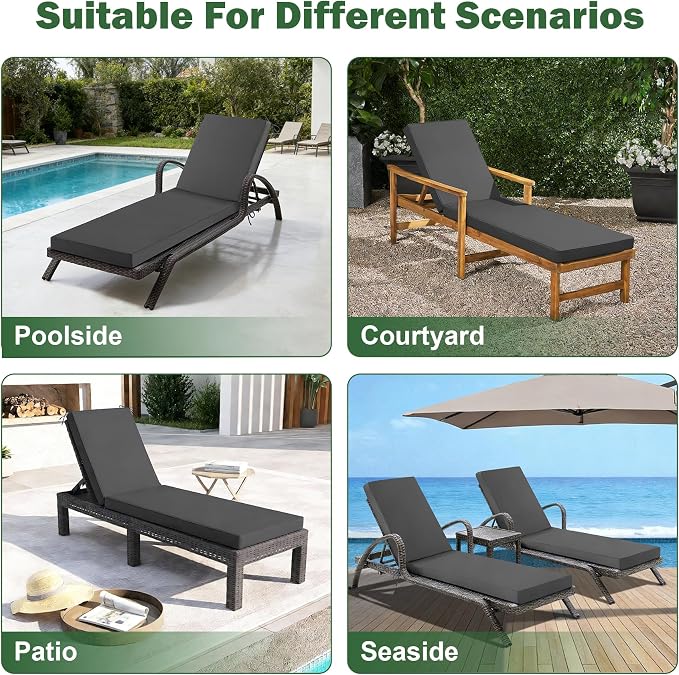 Chaise Lounge Cushions Outdoor, Outdoor Chaise Cushion - Image 2
