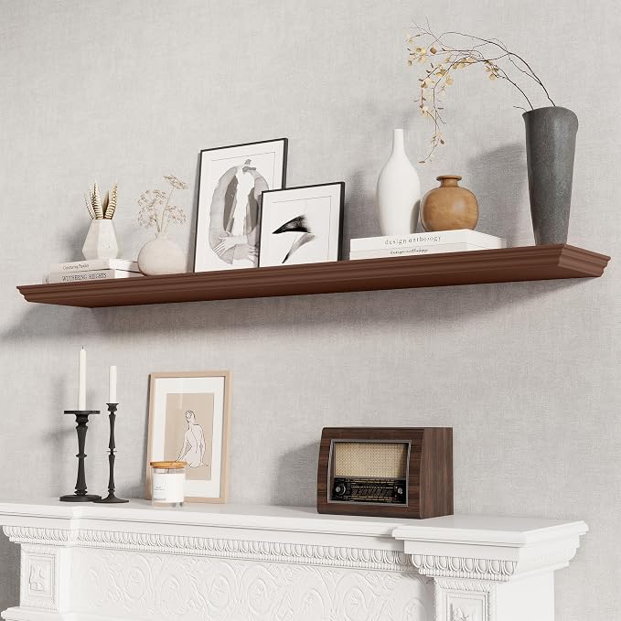 Fun Memories Floating Shelves 55 Inch Long, 9.3 Inch Deep Classic Crown Molding - Image 2