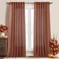 RYB HOME Terracotta Curtains 84 inch Long by RYBHOME