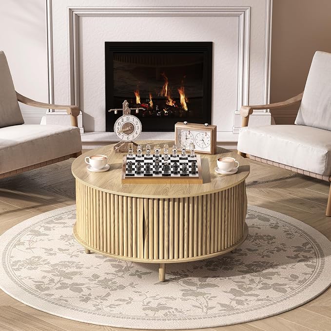 SULIVES Round Coffee Table - Image 5