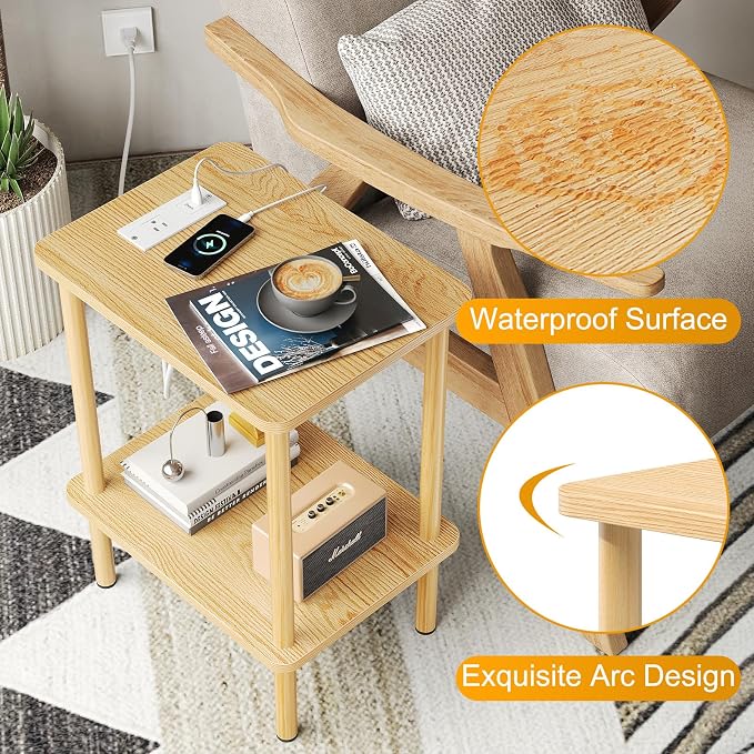 Apicizon 2 Tier End Table, Small Side Table - Image 4