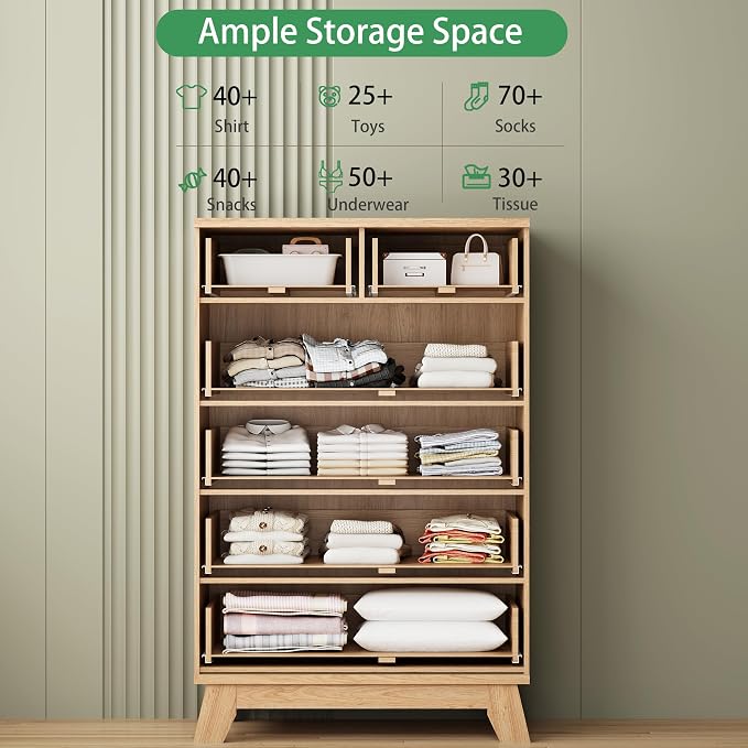 Fluted Dresser for Bedroom - Image 3
