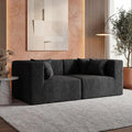 MONVANE 75" Loveseat Sofa, Comfy Chenille Cloud Couch by MONVANE