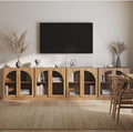 BELLEZE Bijou Set of 4 Wall-to-Wall Storage Cabinets by BELLEZE