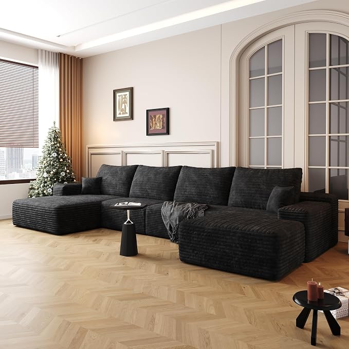 136" Sectional Couches for Living Room Cloud Couch Sofa by AWarmHomeForYou
