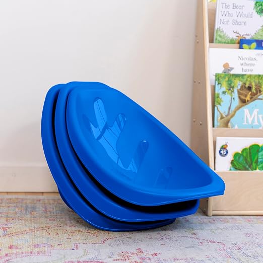 ECR4Kids Plastic Leaf Scoop Floor Rocker Seat, Classroom Furniture - Image 8