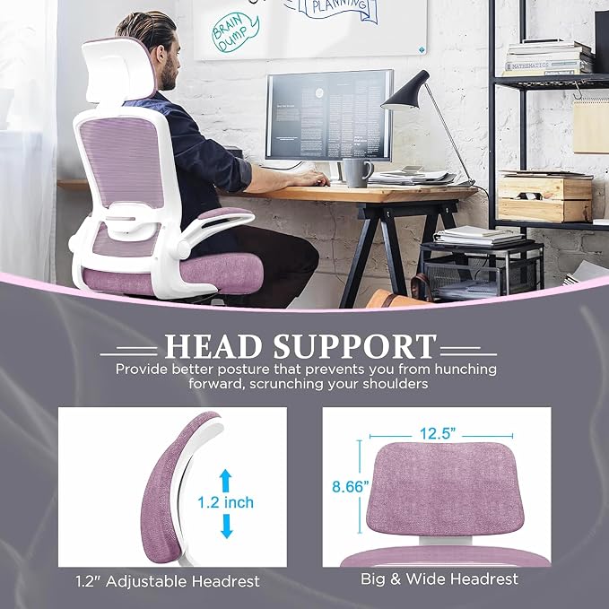 Mimoglad Office Chair, High Back Ergonomic Desk Chair - Image 5