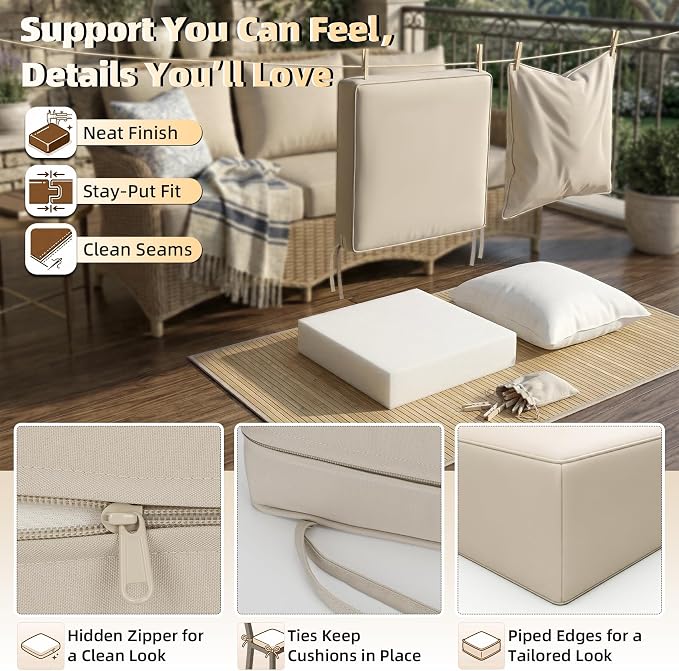 Outdoor Chaise Lounge Chair Cushion - Image 5
