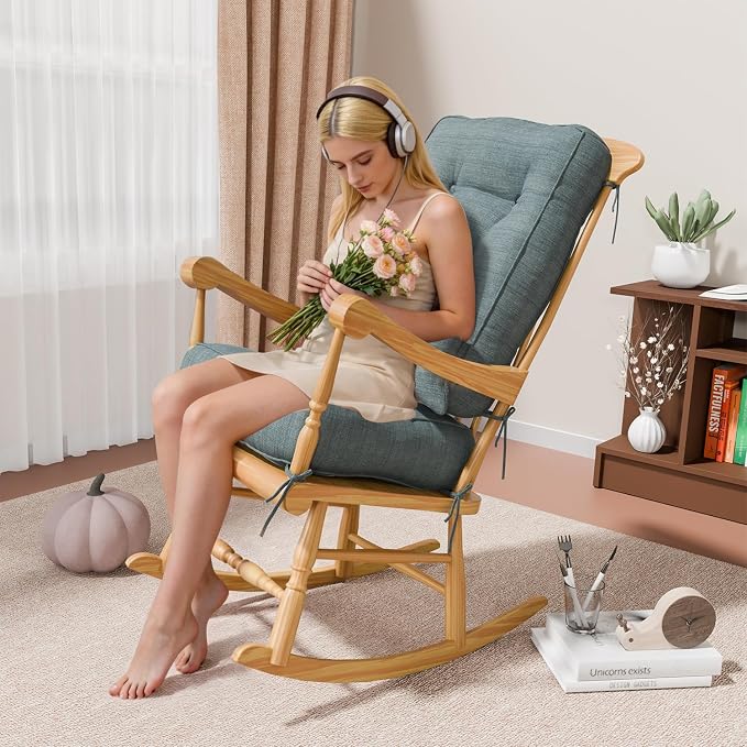 Rocking Chair Cushions with Pillow, Waterproof and Fade-Resistant Thicken - Image 7