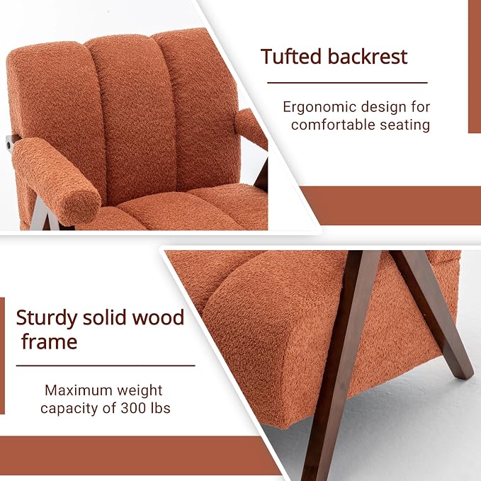 Mid Century Modern Accent Chairs Set of 2 - Image 3
