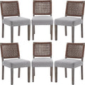 LZAREAL Farmhouse Dining Chairs Set of 6 Linen Fabric Upholstered Accent Side by LZAREALBetterRoomForRealLiving