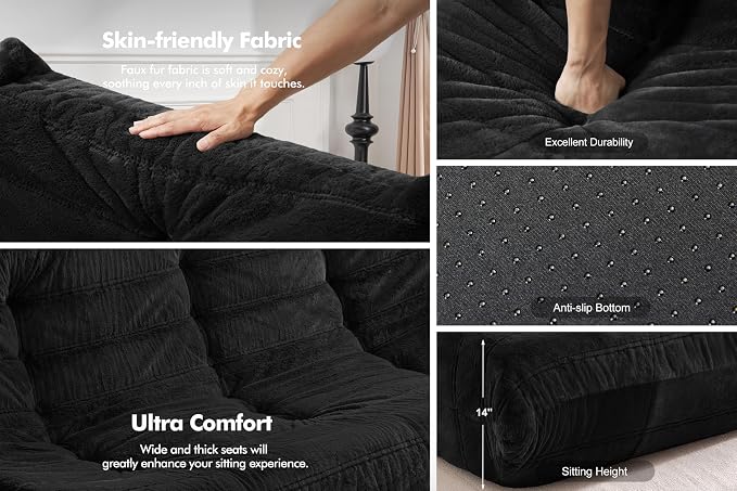Bean Bag 3-Seater Chair Big Sofa Beanbag Chair - Image 6