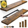 BAYKA Floating Shelves Set of 2, 22.5 inches Farmhouse Rustic Wood Wall Mounted by Bayka
